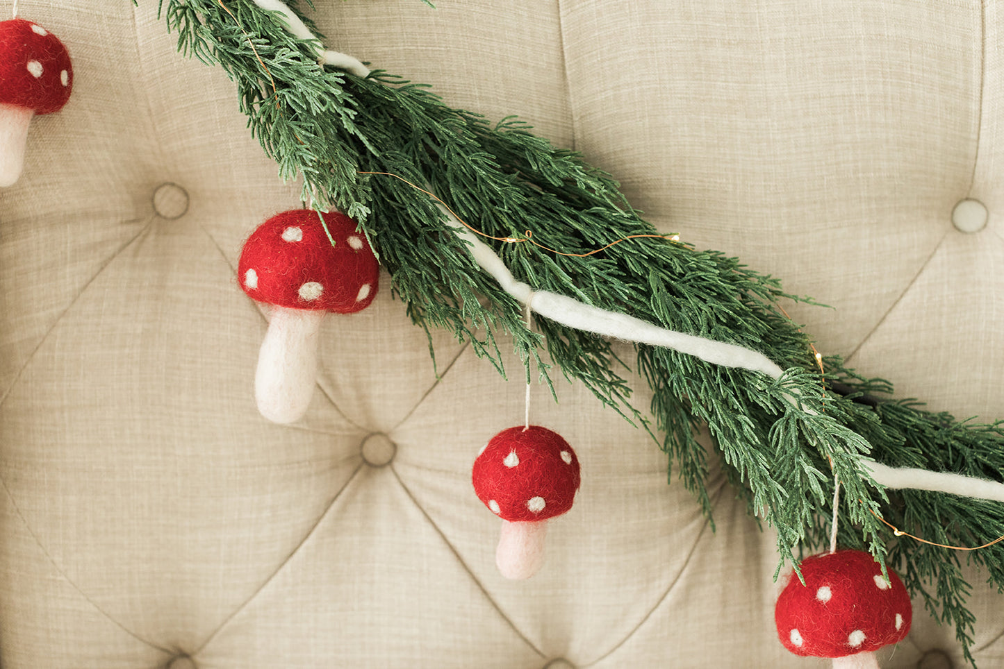 Felt Mushroom Garland