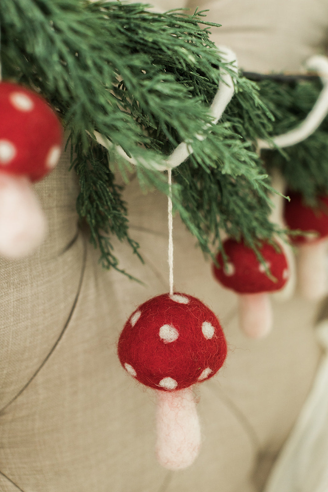 Felt Mushroom Garland