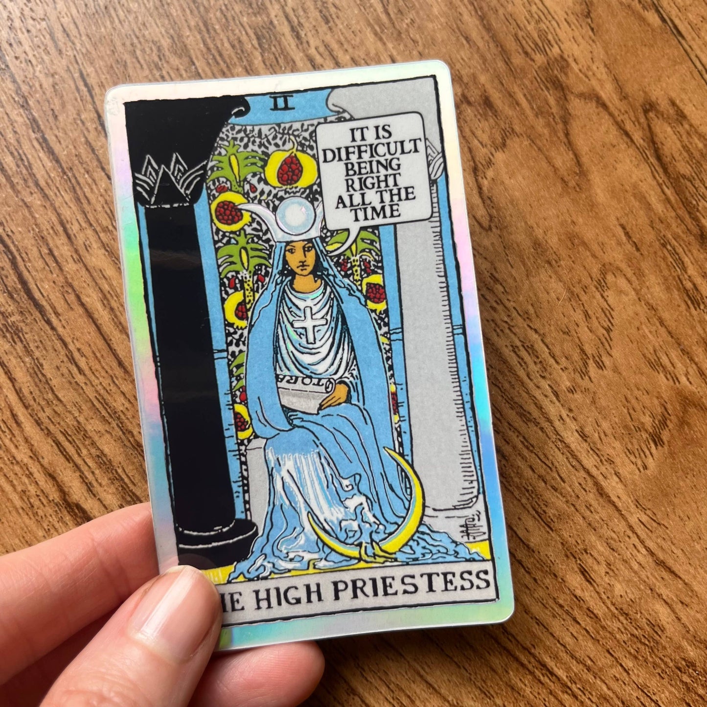 High Priestess Holographic Tarot Sticker