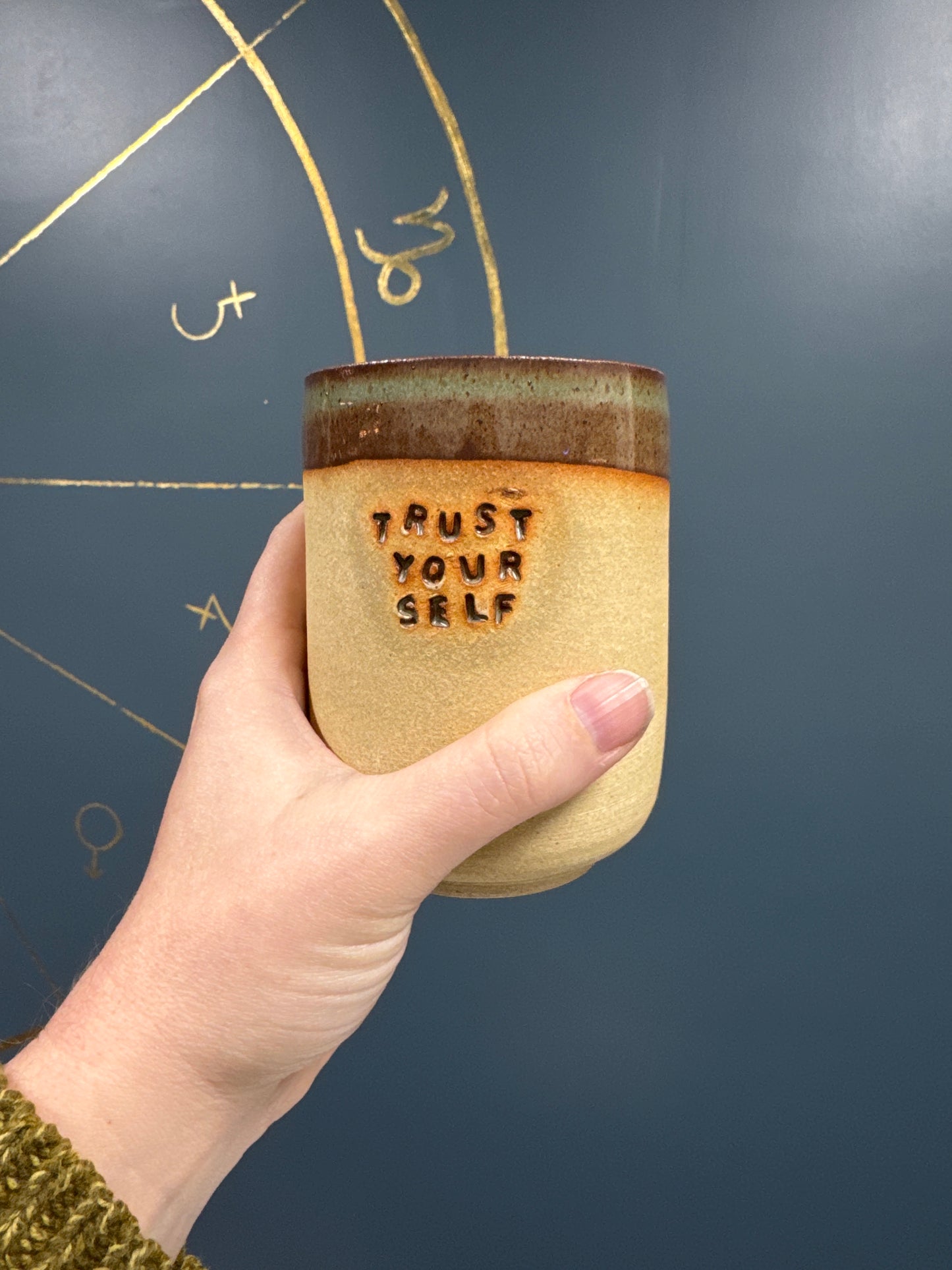 Trust Your Self Stoneware Tumbler