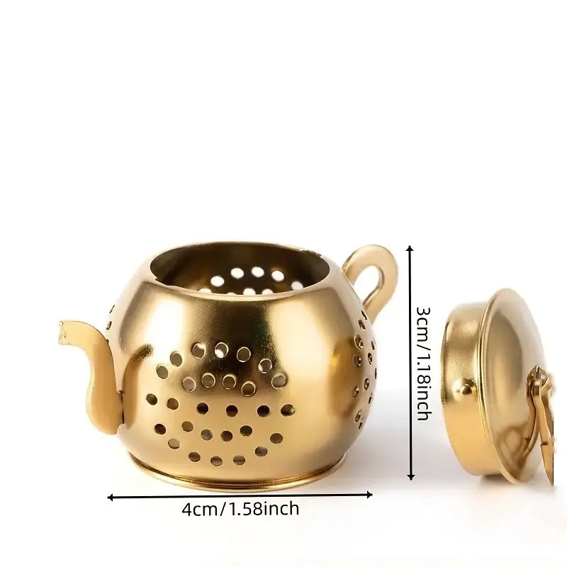 Gold Teapot Tea Infuser