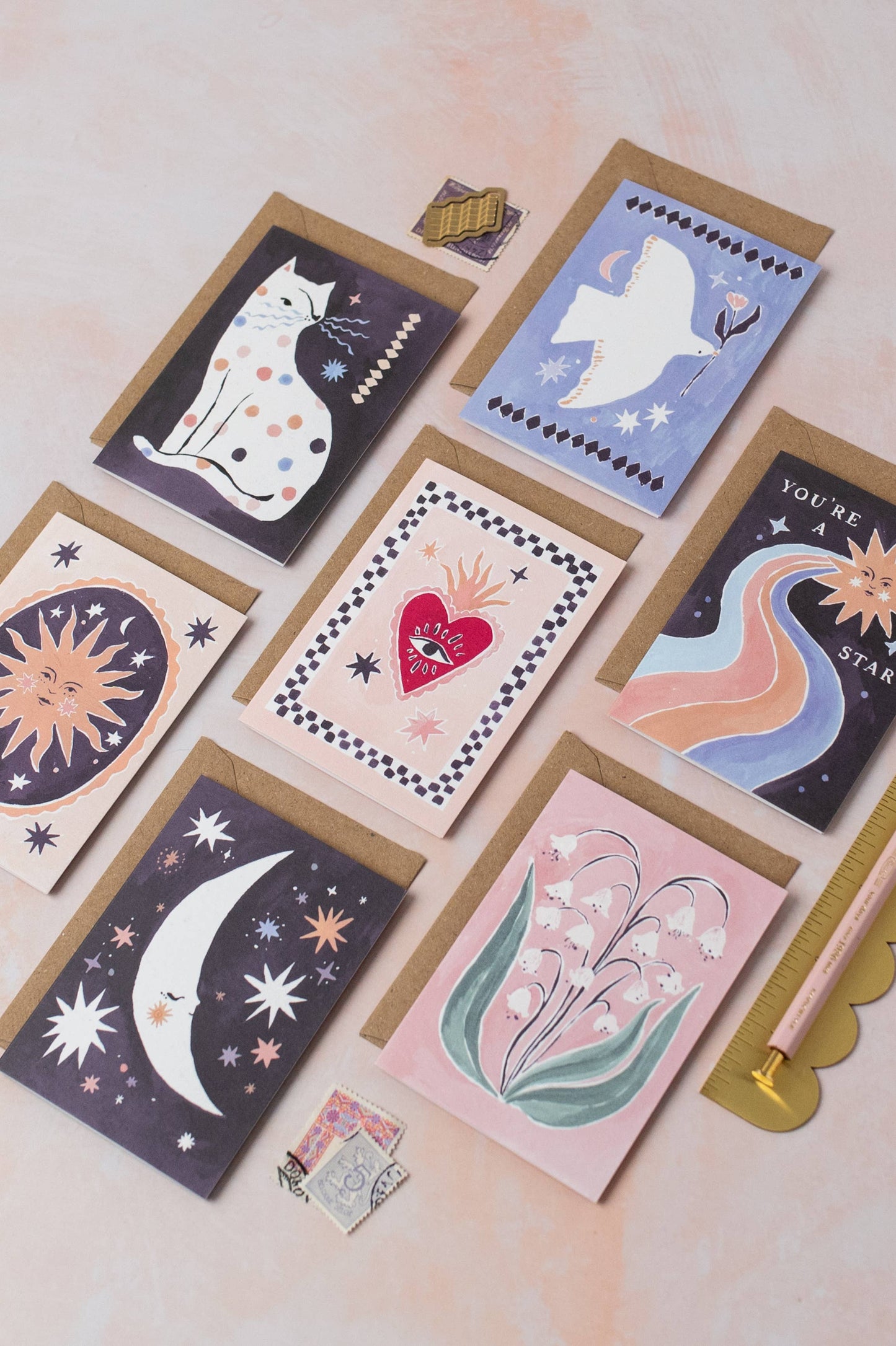 Sleeping Moon Mini Card