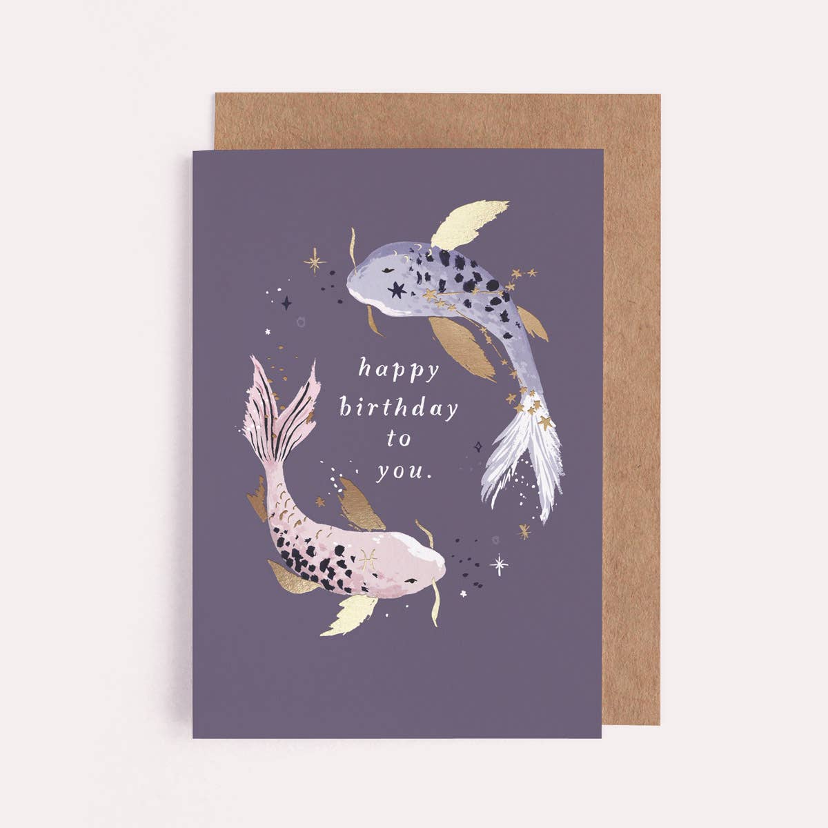 Koi Zodiac Birthday Card | Pisces Sign