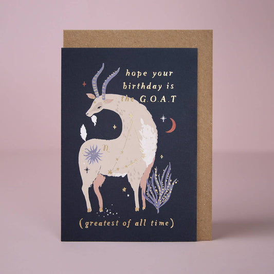 Goat Zodiac Birthday Card | Capricorn Sign
