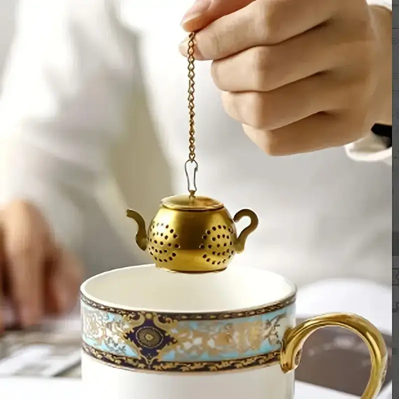 Gold Teapot Tea Infuser