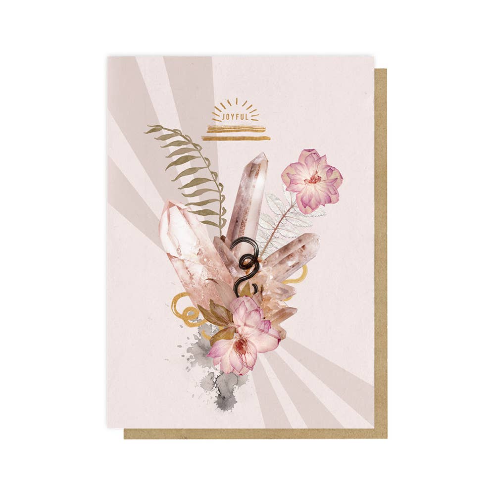 Joyful Rose Quartz Greeting Card