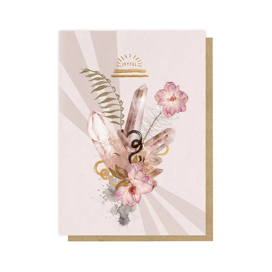Joyful Rose Quartz Greeting Card