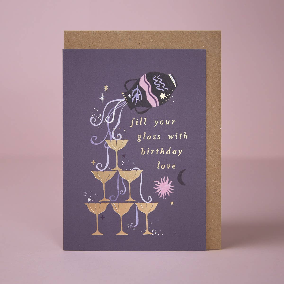 Bubbles Zodiac Birthday Card | Aquarius Sign