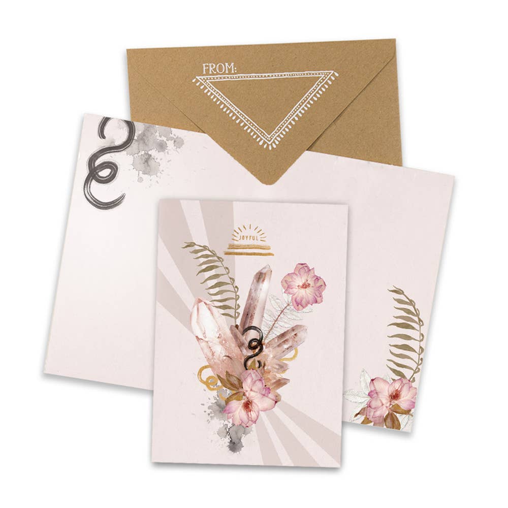 Joyful Rose Quartz Greeting Card