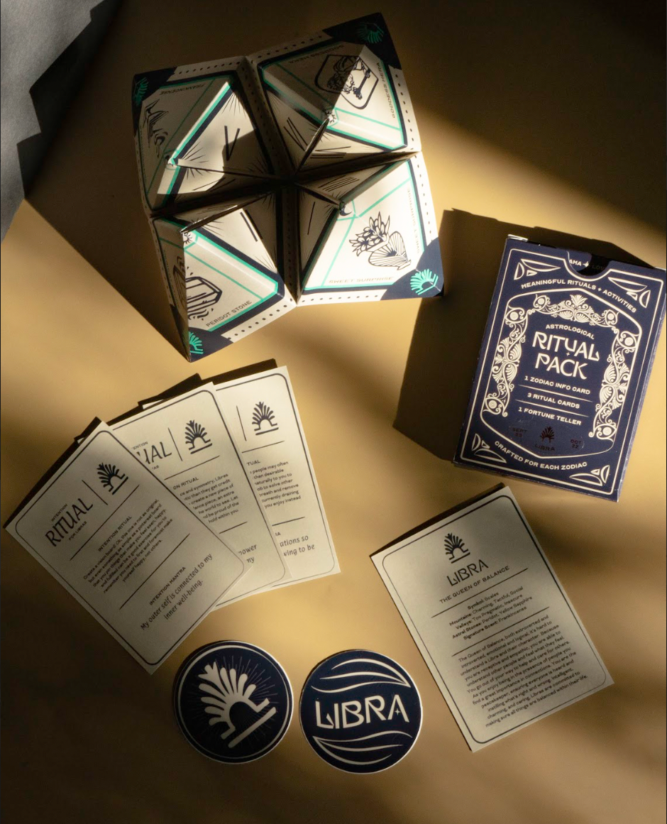 Zodiac Ritual Kit Intention Card Deck + Fortune Teller