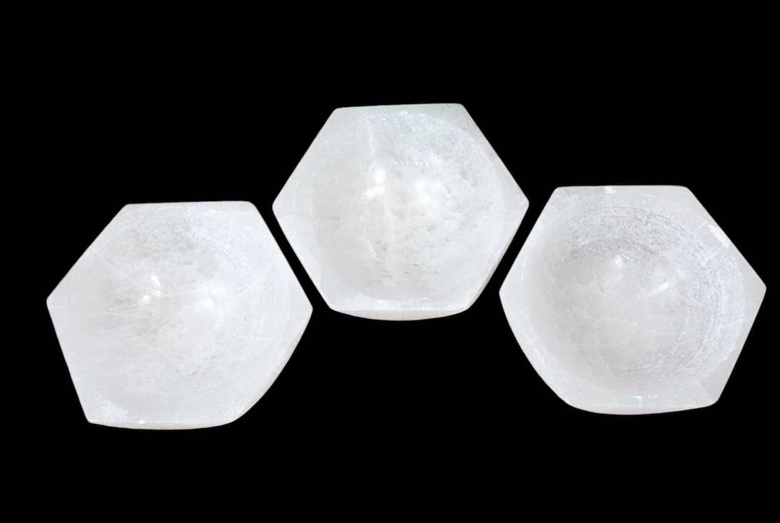 Selenite Bowl Hexagon Shape