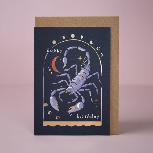 Scorpion Zodiac Birthday Card | Scorpio Sign