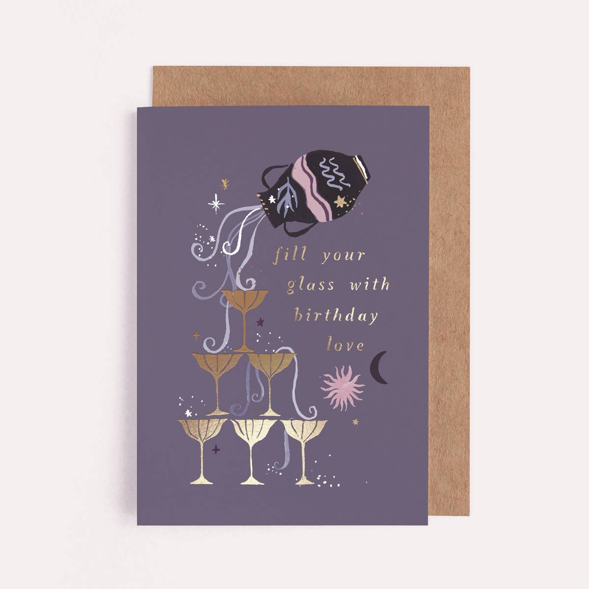 Bubbles Zodiac Birthday Card | Aquarius Sign