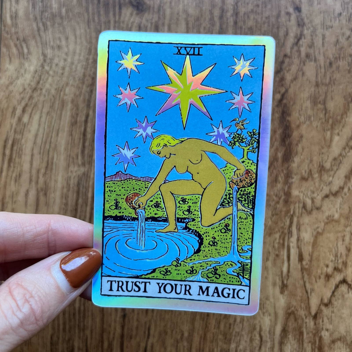 The Star Holographic Tarot Sticker