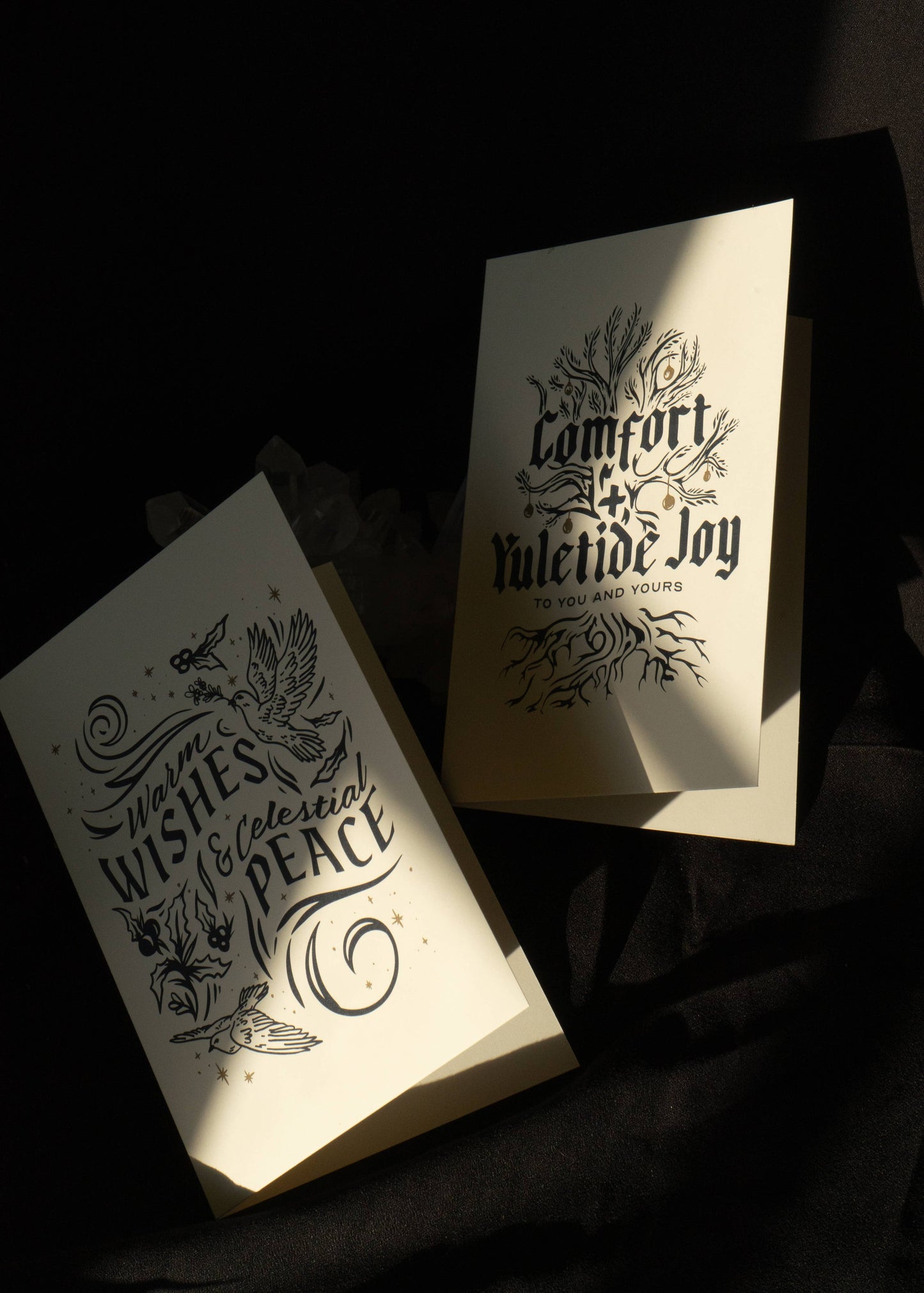 Greeting Card Warm Wishes and Celestial Peace Holiday Card