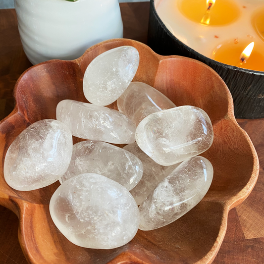 Clear Quartz Palm Stones