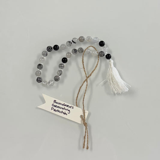 Pocket of Peace - Tourmalined Quartz Mini Meditation Beads