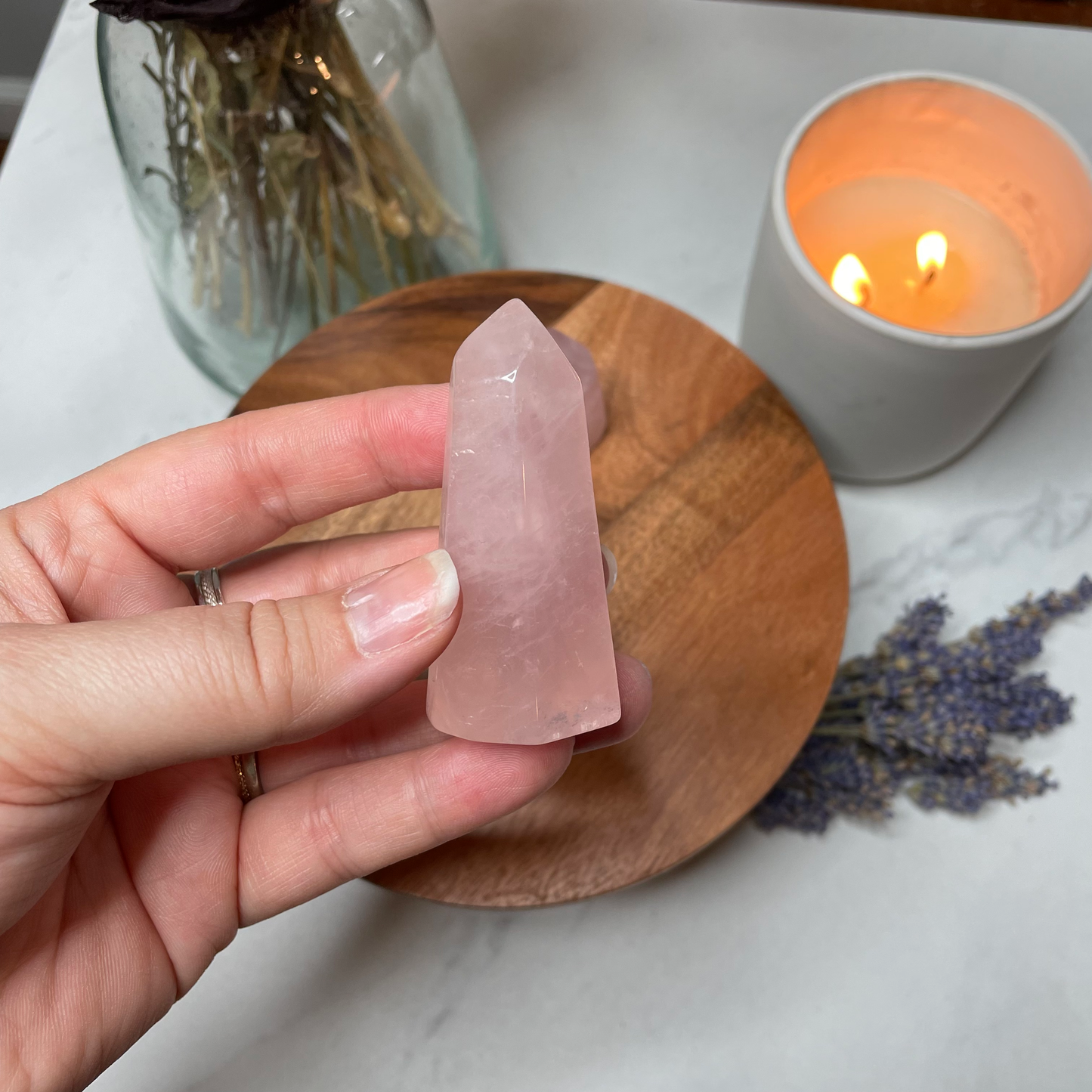 Rose Quartz mini tower