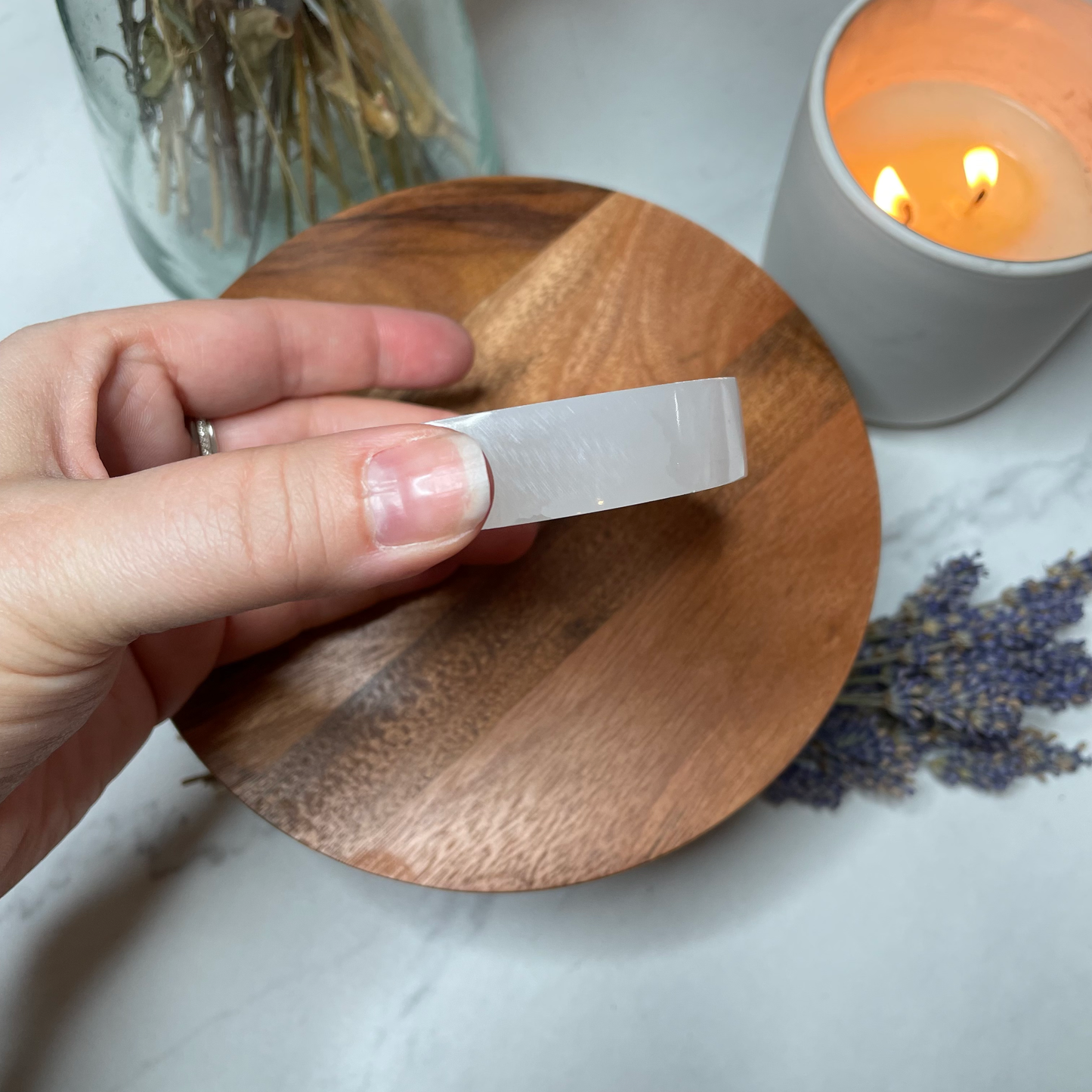 Selenite Tree of Life Charging Plate