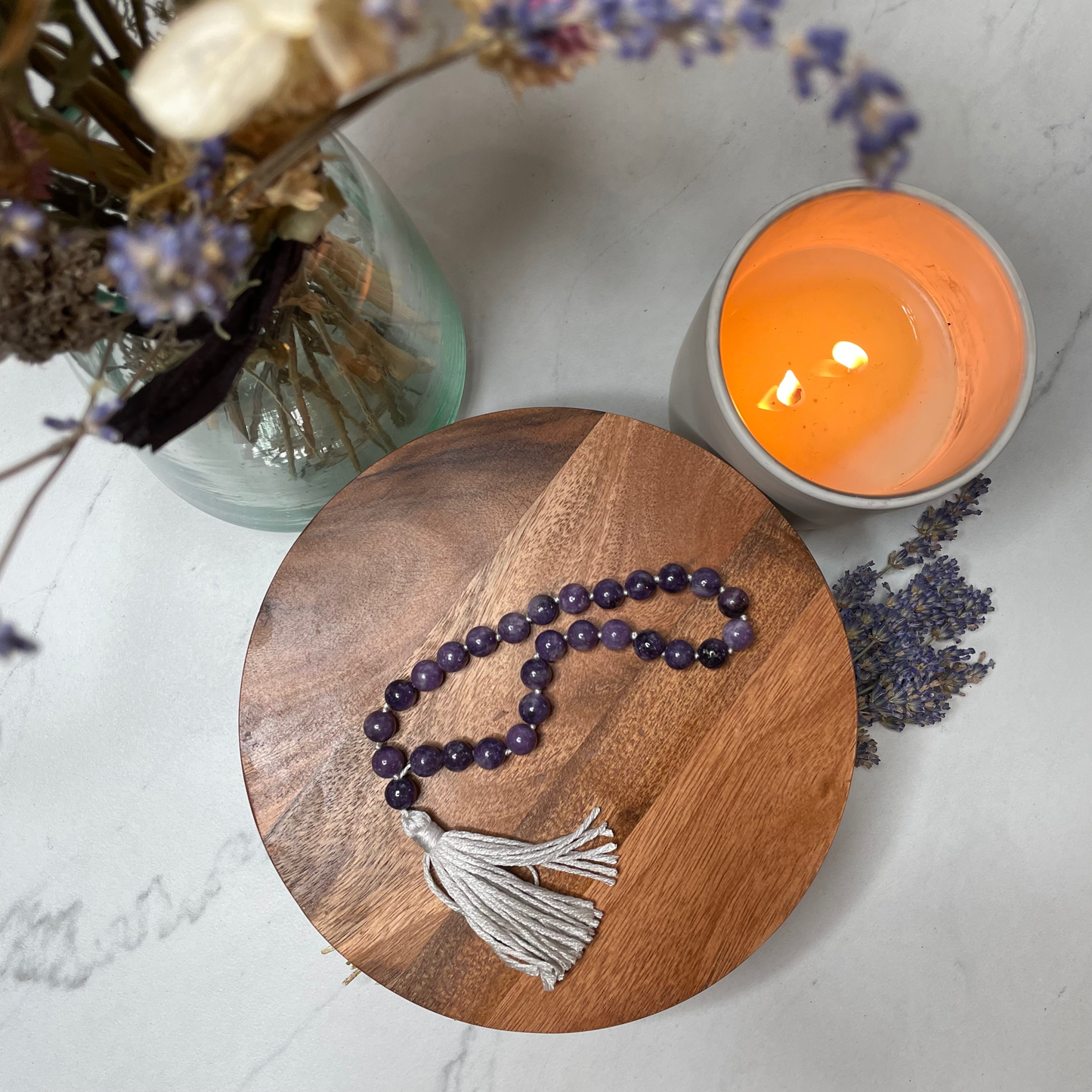 Pocket of Peace: Lepidolite Meditation Beads