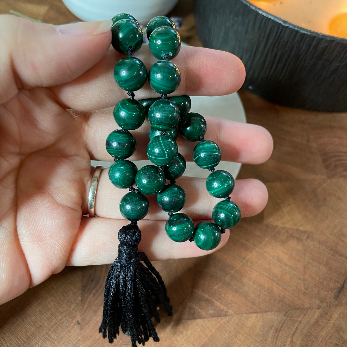 Pocket of Peace - Malachite Mini Meditation Beads