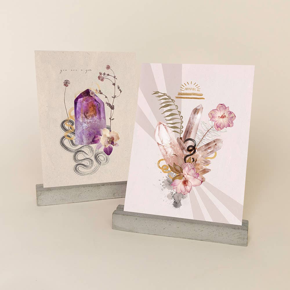 Joyful Rose Quartz Greeting Card