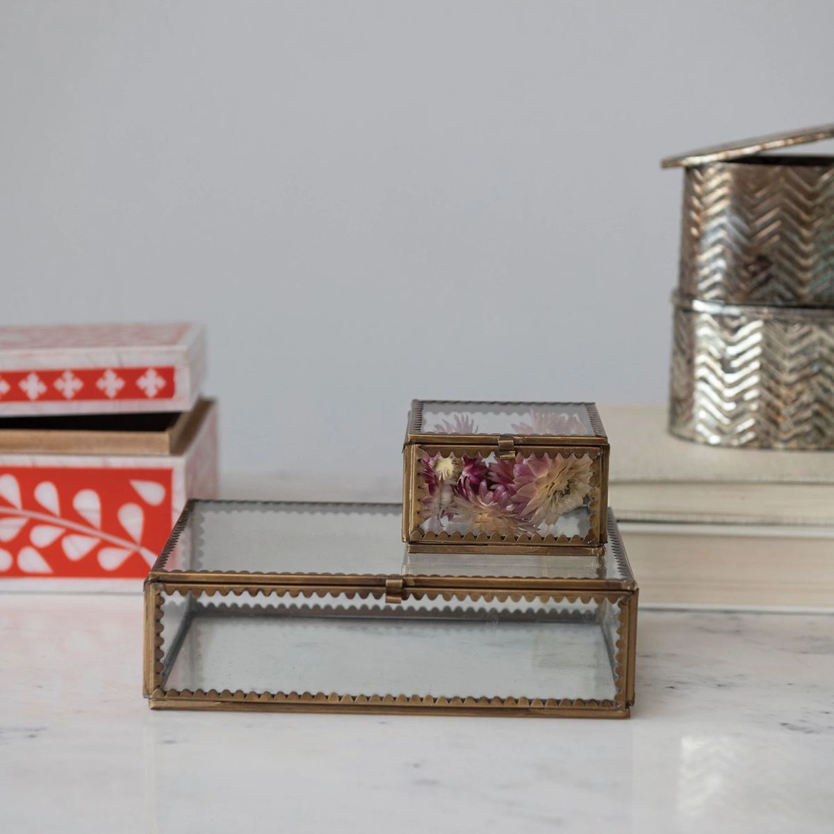 Brass & Glass Display Box Large