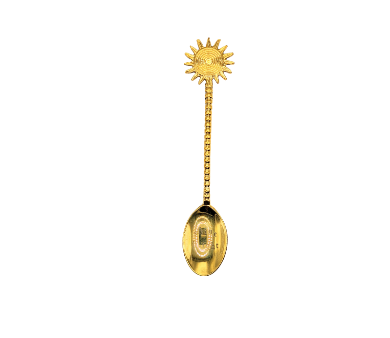 Golden Sun Ray Brass Spoon
