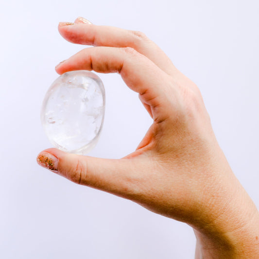 Clear Quartz Palm Stone