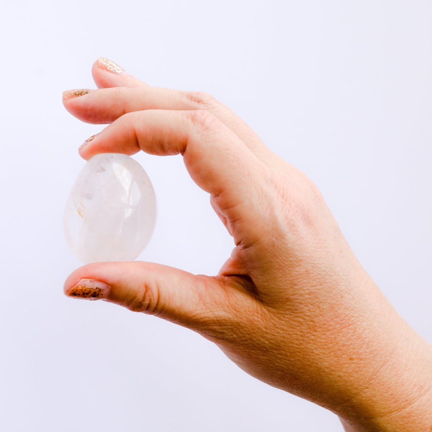 Clear Quartz Palm Stone