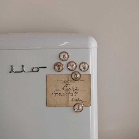 Golden Botanical Fridge Magnet