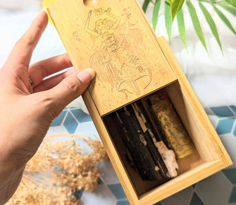 Elemental Goddesses Bamboo Altar Box