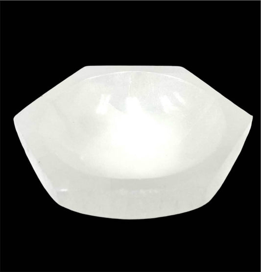 Selenite Bowl Hexagon Shape