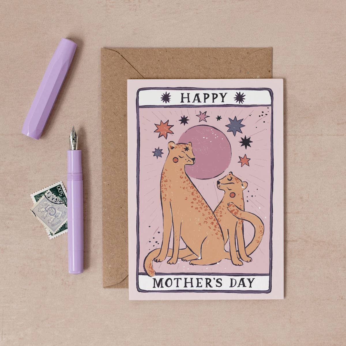 Tarot Leopard Card | Mother's Day Card | Mum Cards