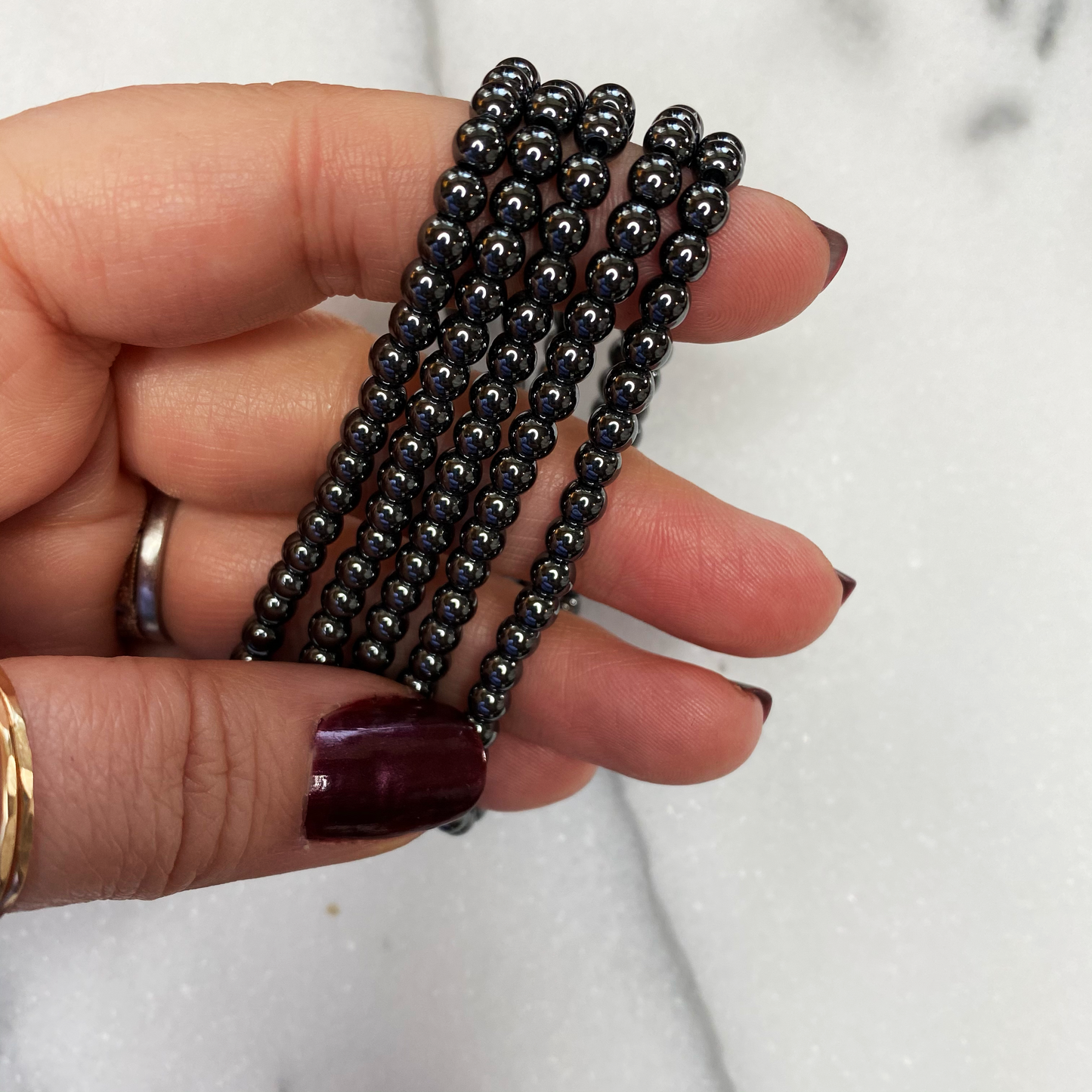 Hematite Bracelet 4mm