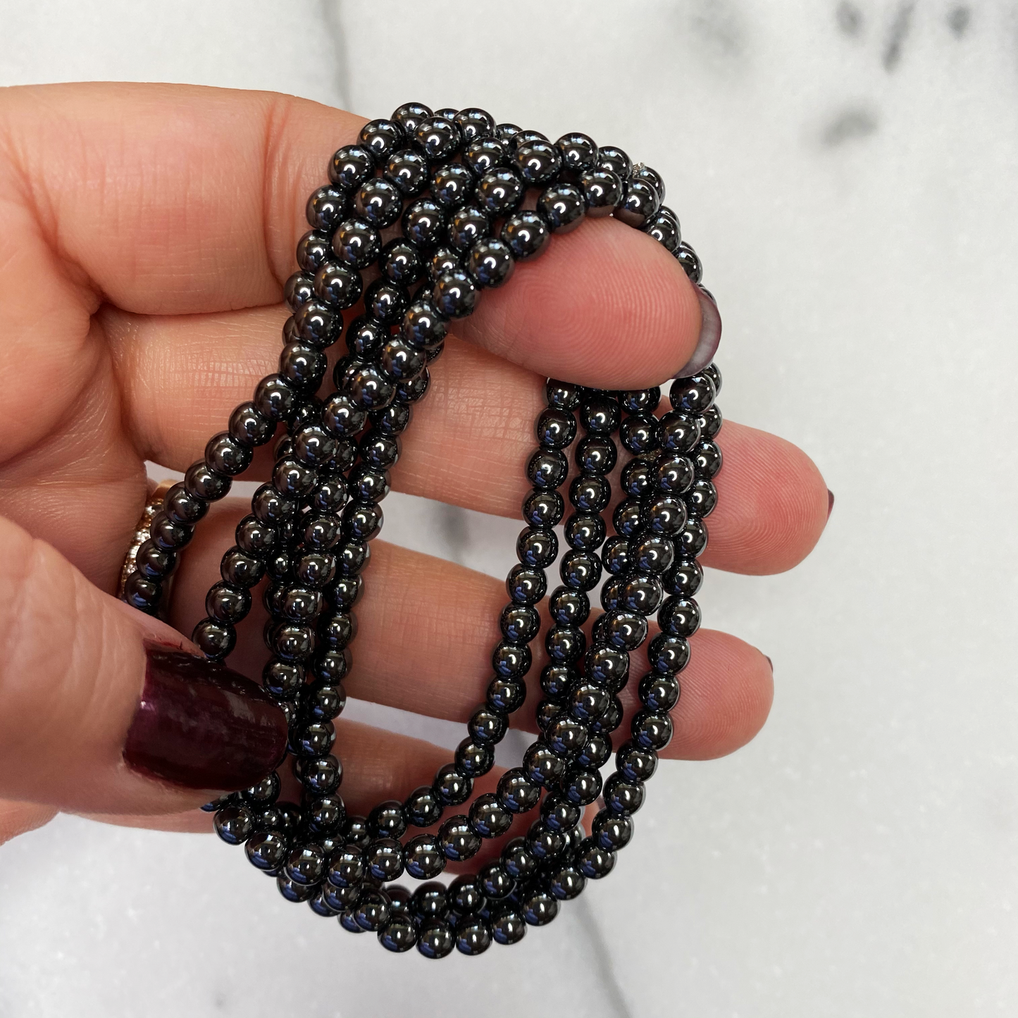 Hematite Bracelet 4mm