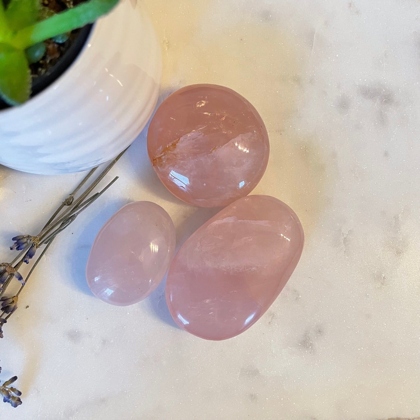 Rose Quartz Palm Stones