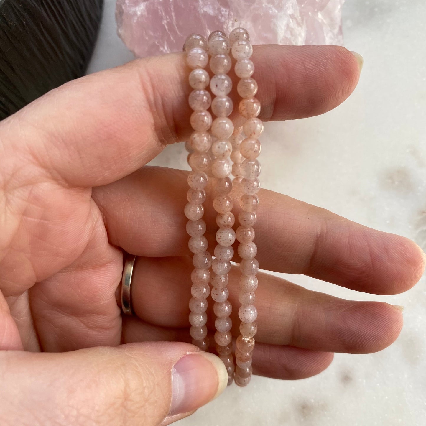 Peach Moonstone Bracelet
