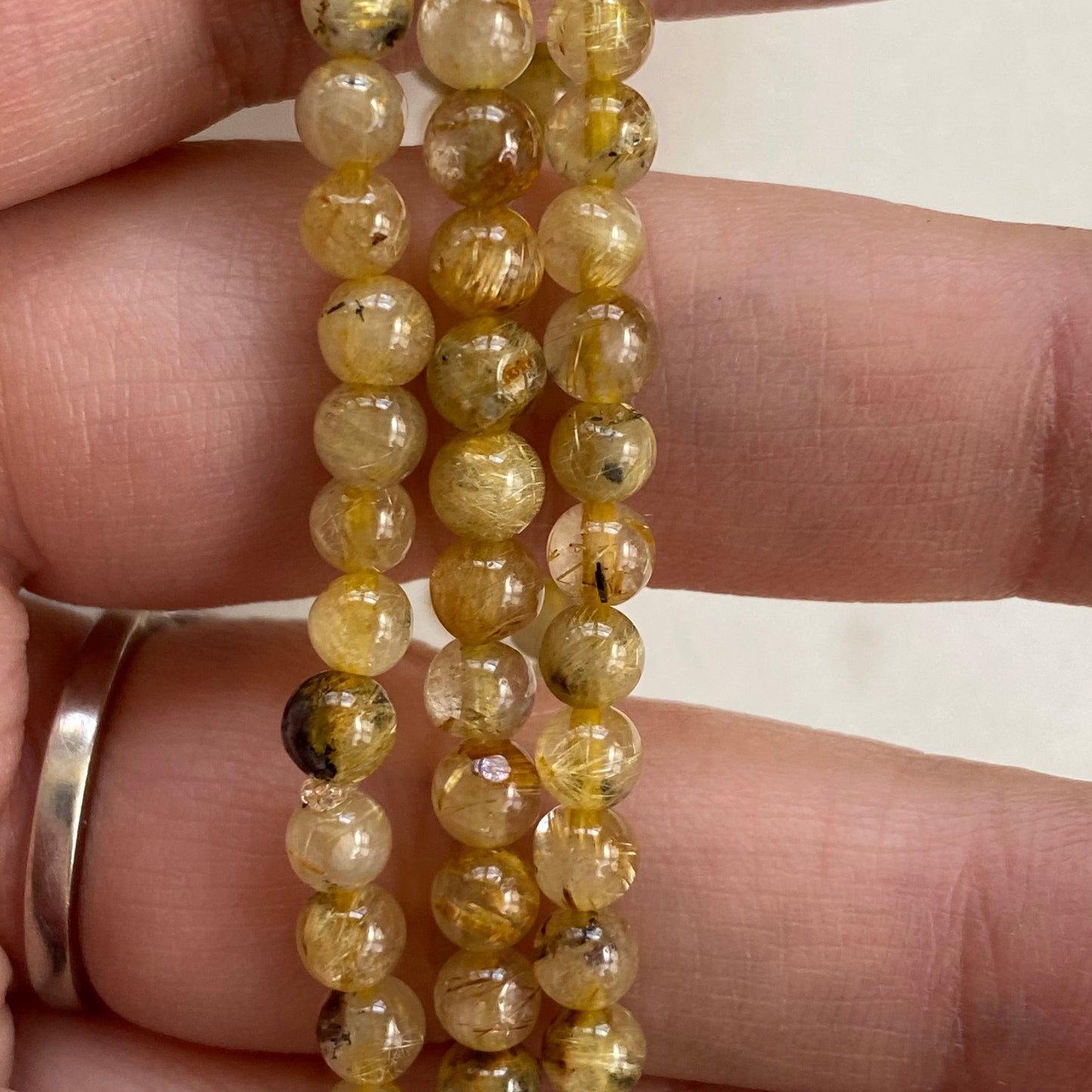 Gold Rutile Quartz Bracelet