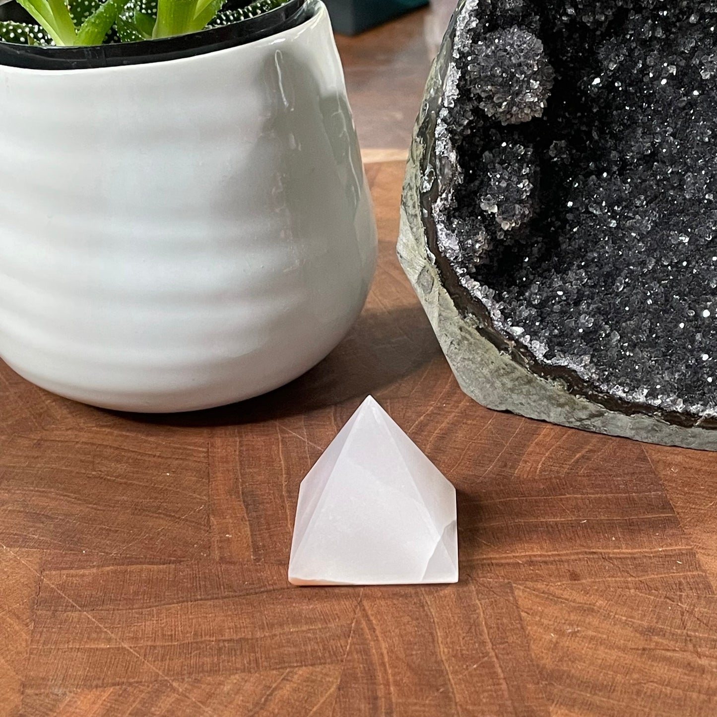 Pink Calcite Pyramid, mini