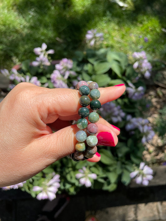 Fancy Jasper Bracelet, 8mm