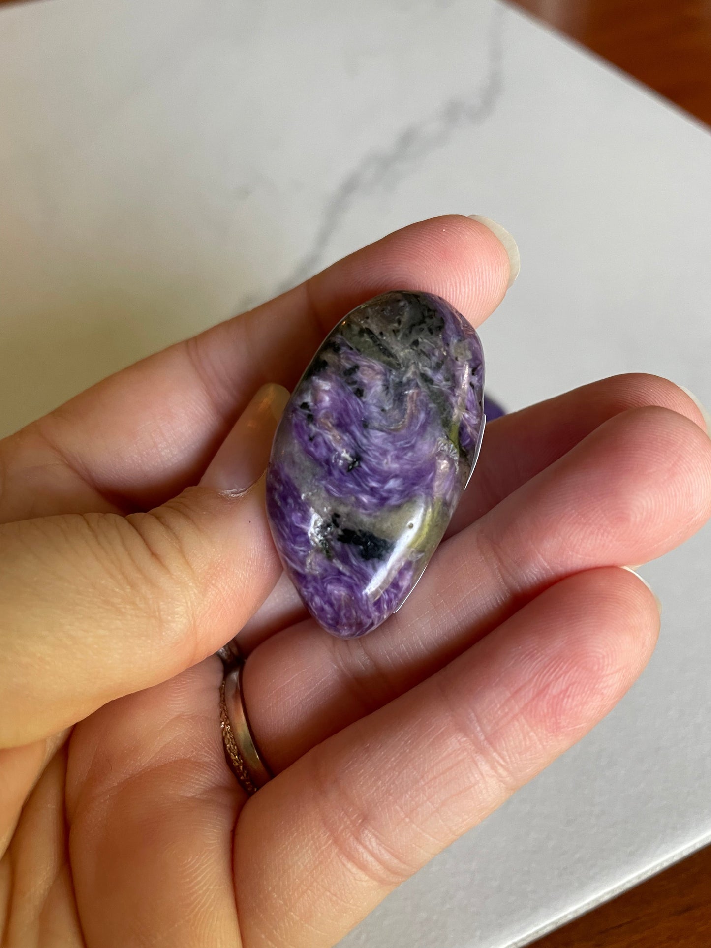 Charoite Palm Stones