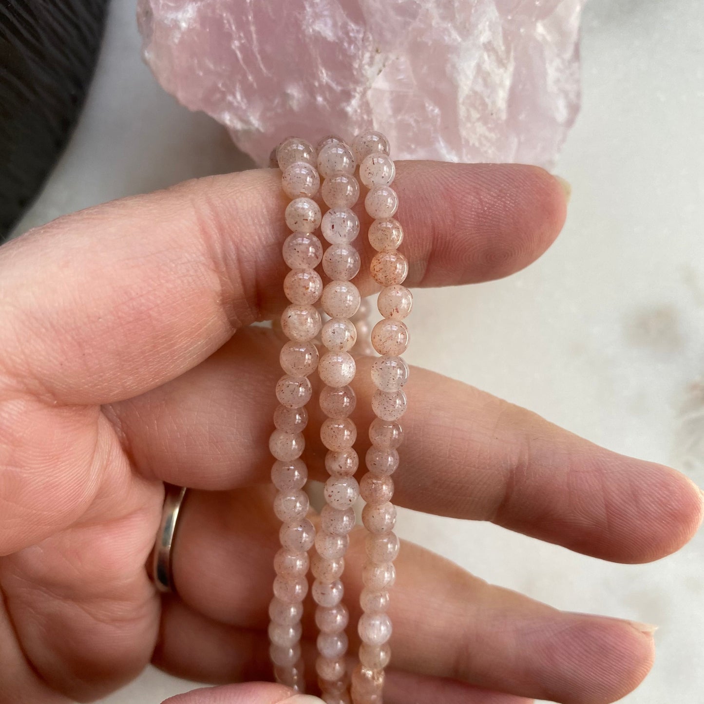 Peach Moonstone Bracelet