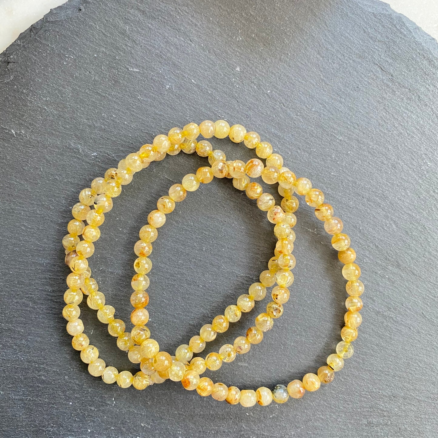 Gold Rutile Quartz Bracelet
