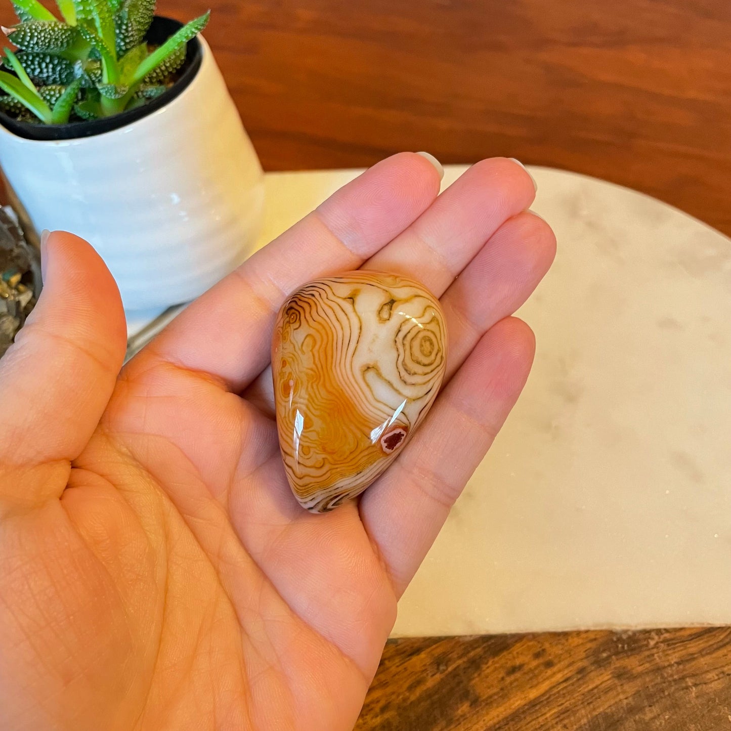 Sardonyx Palm Stone