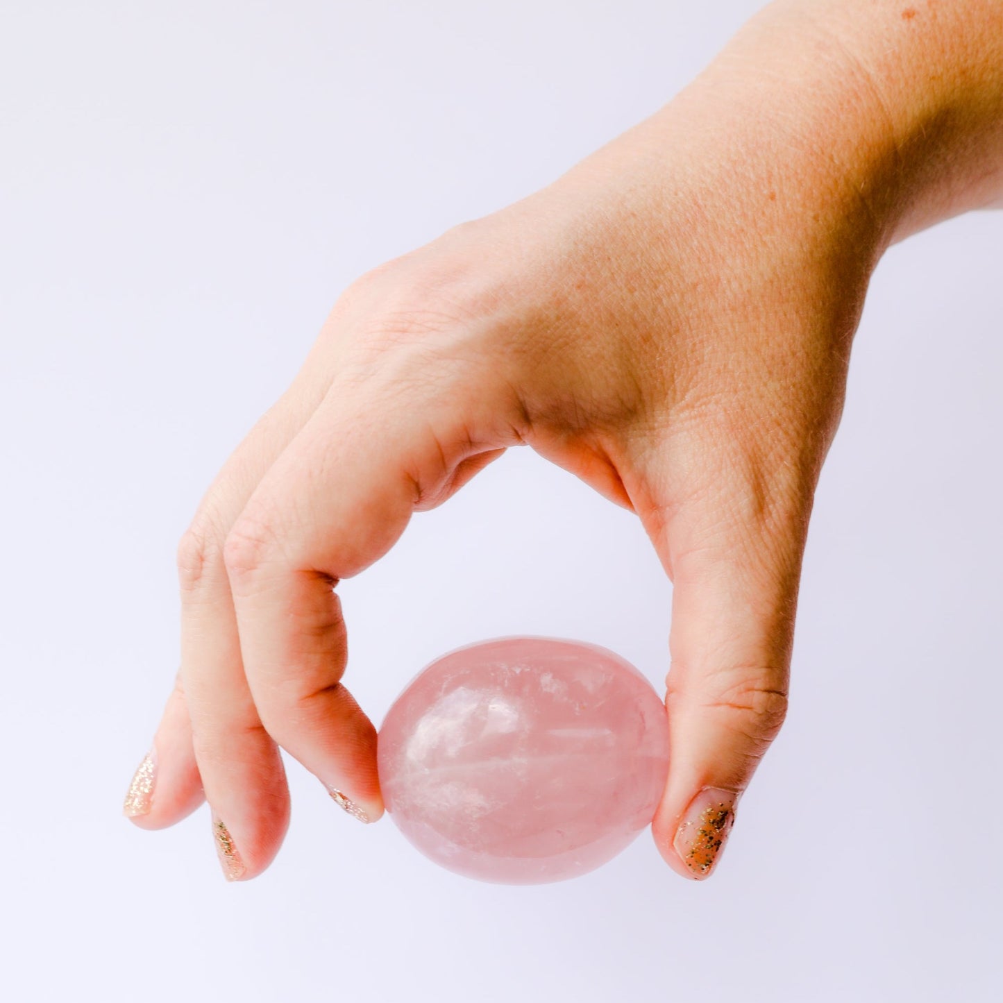 Rose Quartz Palm Stone