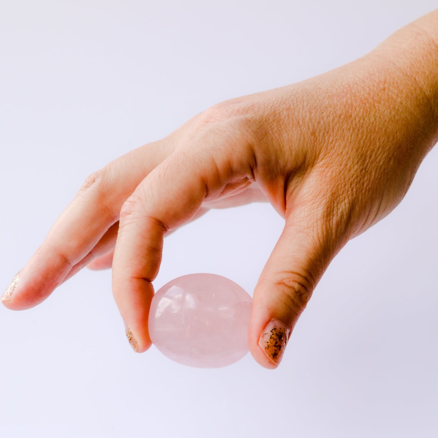 Rose Quartz Palm Stone