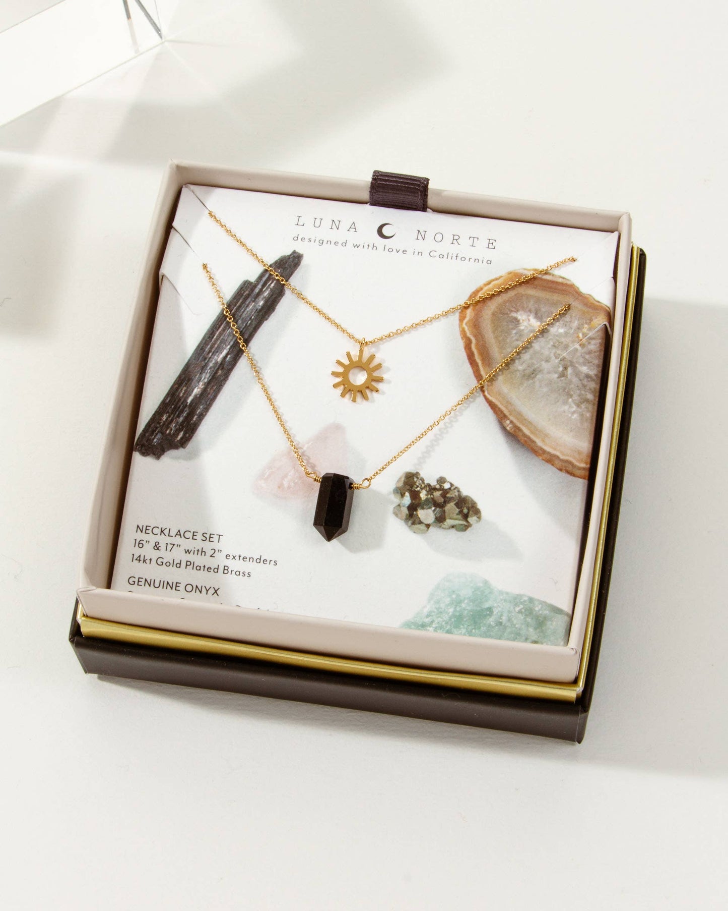 Onyx Sun Salutation Necklace Set