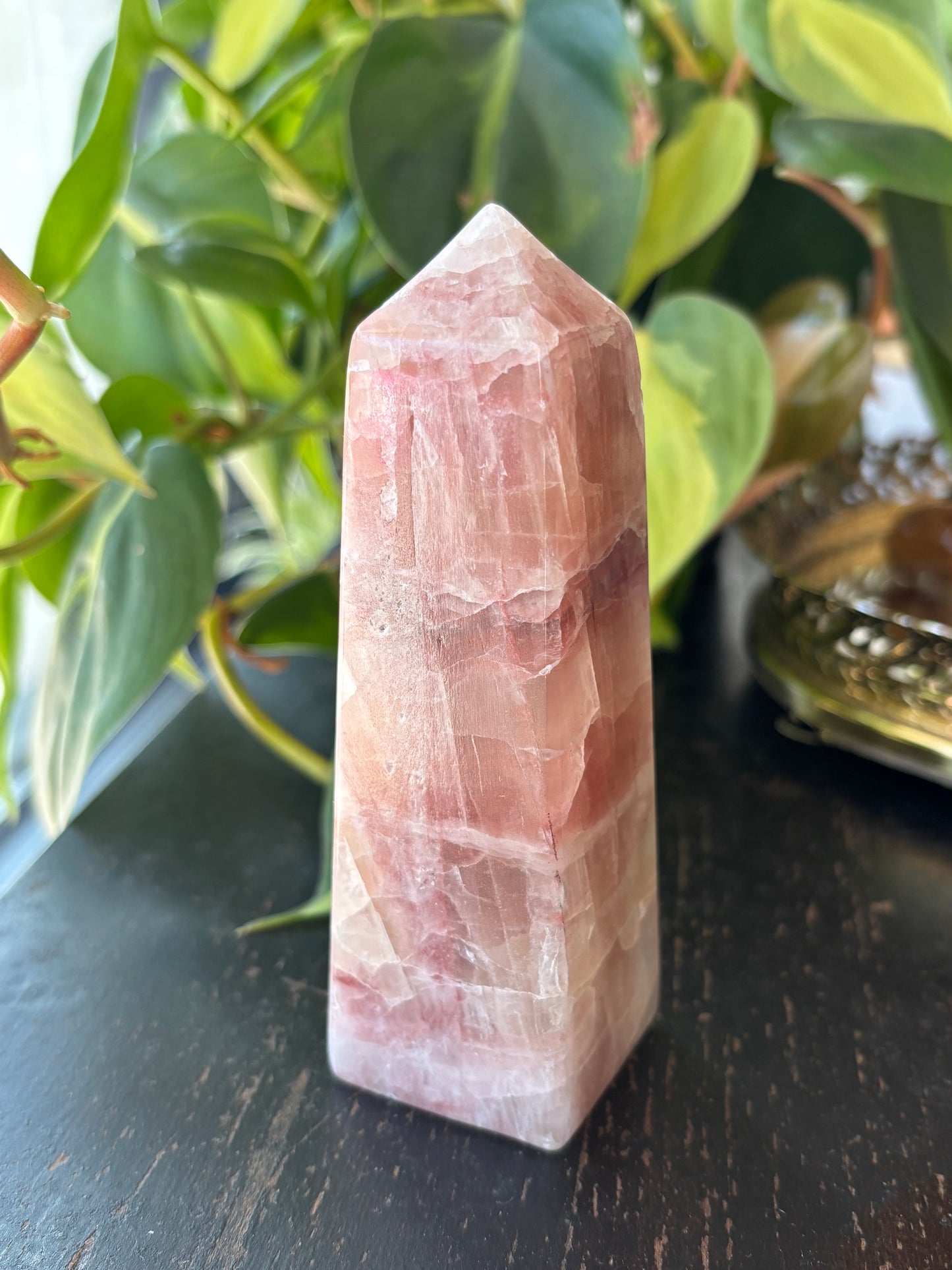 Red Rose Calcite Tower