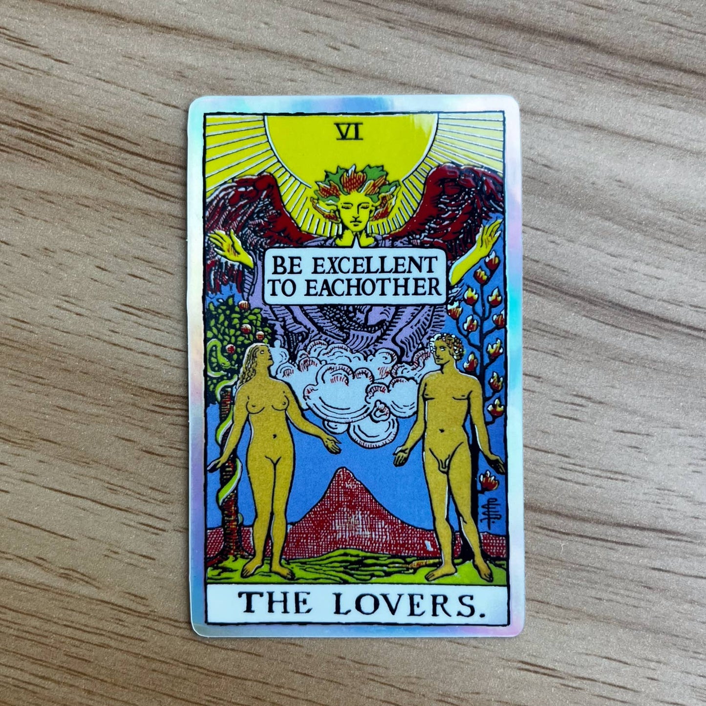 The Lovers Holographic Tarot Sticker
